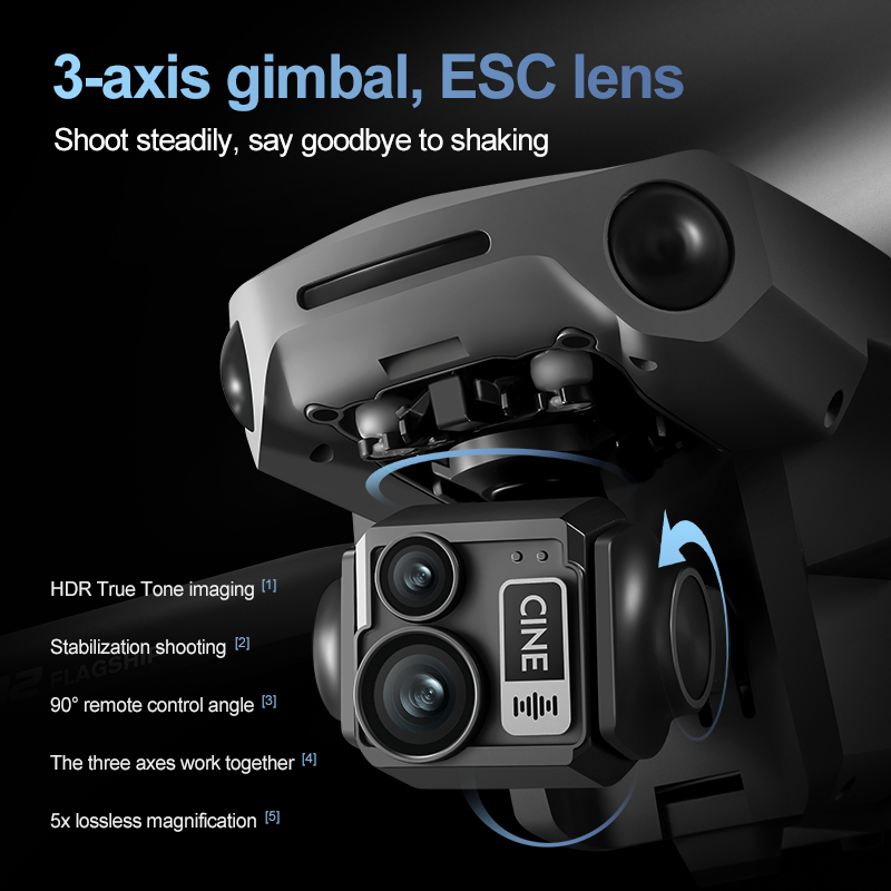 8K 3 Axis Gimbal Brushless 7.2 - огляд і ціна Drone Lidar